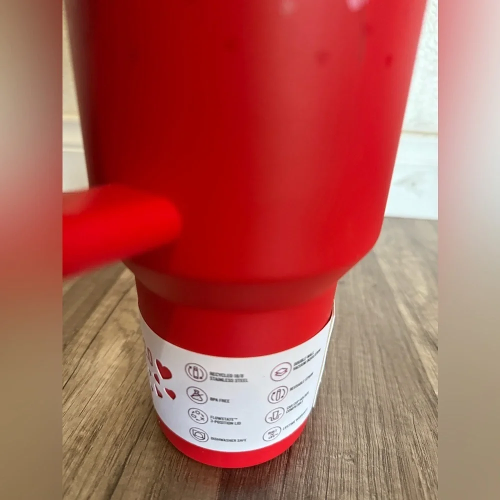 Stanley Valentine’s Day 2025 Sweet Hearts 40oz Tumbler Red Ruby AUTHENTIC TARGET - Picture 8 of 8